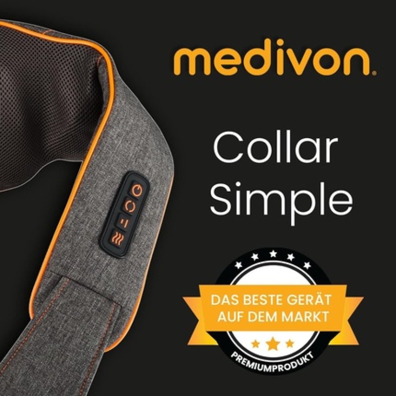 Medivon Collar Simple 3D Shiatsu Neck Massager with Heat