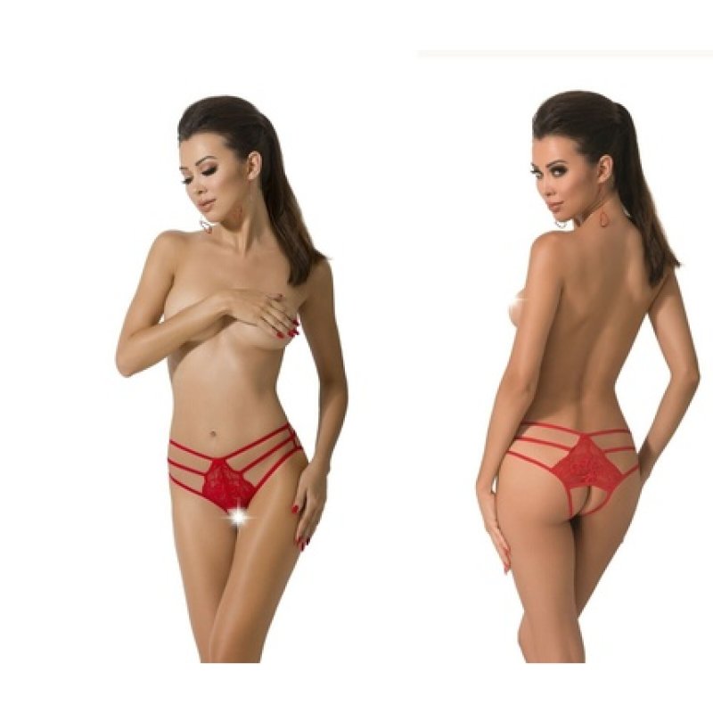 Passion Open Lace Red Panty