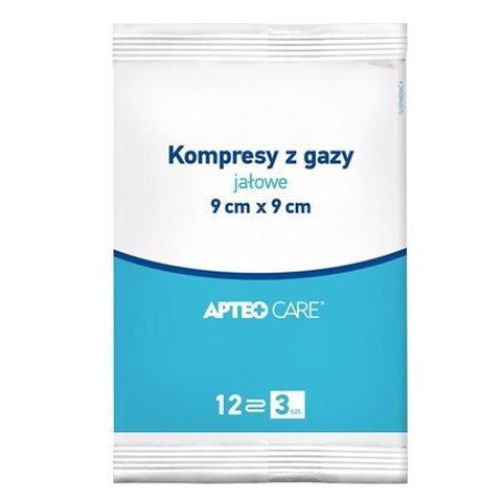 Apteocare Sterile Compresses 9cm X 9cm, 17 Threads, 3 Pieces - Long Validity