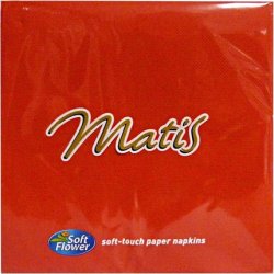 Soft Flower Rossi 33x33 30 Pz. Tovaglioli - Napkins And Tablecloths