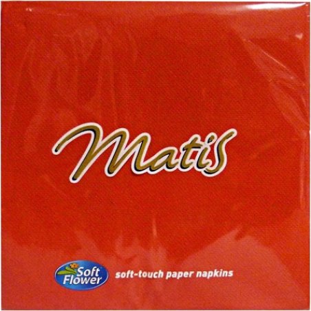 Soft Flower Rossi 33x33 30 Pz. Tovaglioli - Napkins And Tablecloths