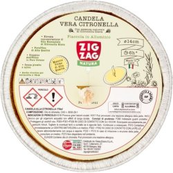 Zig Zag Aluminum Citronella Candle Made in Italy 14cm Diameter