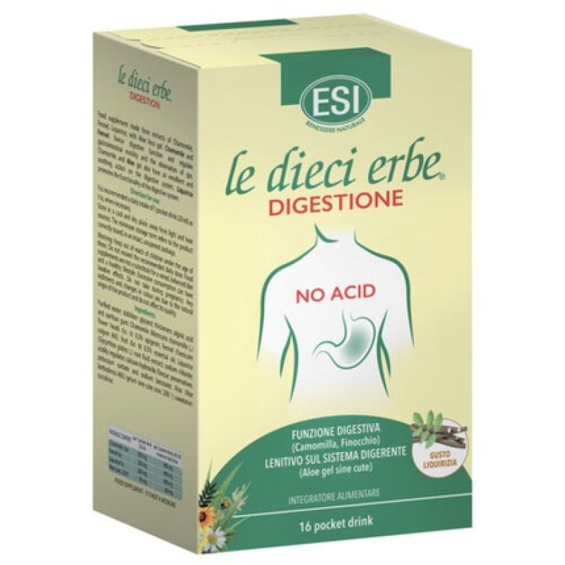 No Acid Digestion Ten Herbs ESI 16 Pocket Drink