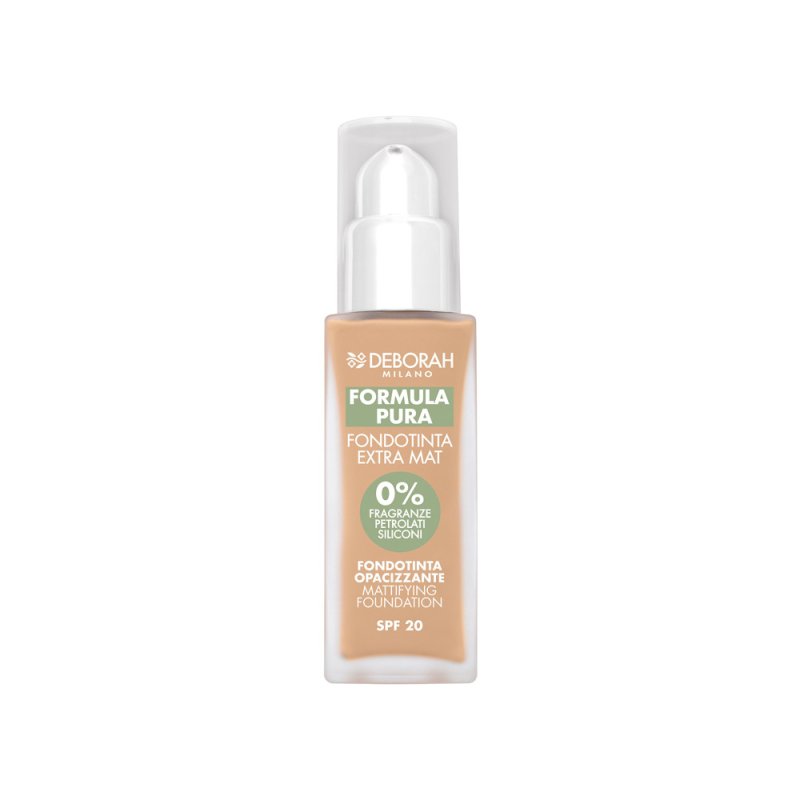 Deborah Milano Formula Pura Extra Mat 30 ml Flacon pompe Liquide 3 Sand