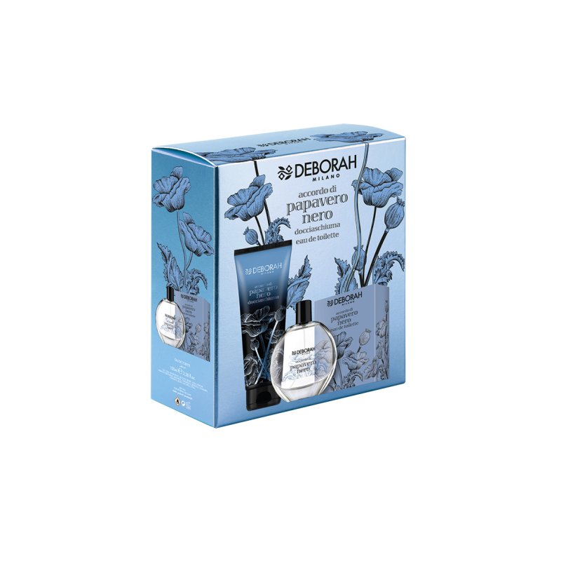 Deborah Milano Milano Kit Papavero Nero Eau De Toilette 100ml Shower Gel 250ml