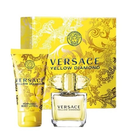 Versace Yellow Diamond Eau De Toilette Spray 90ml Body Lotion 100ml