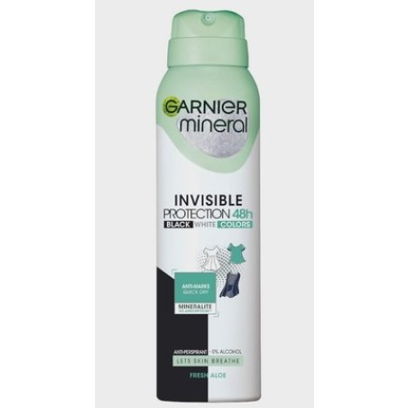 Garnier Invisible Black White Colors Clean Fresh Aloe Spray 150ml