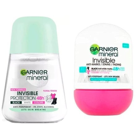 Garnier Mineral Deodorant Roll-On Invisible Protection 48h Floral Touch 50ml