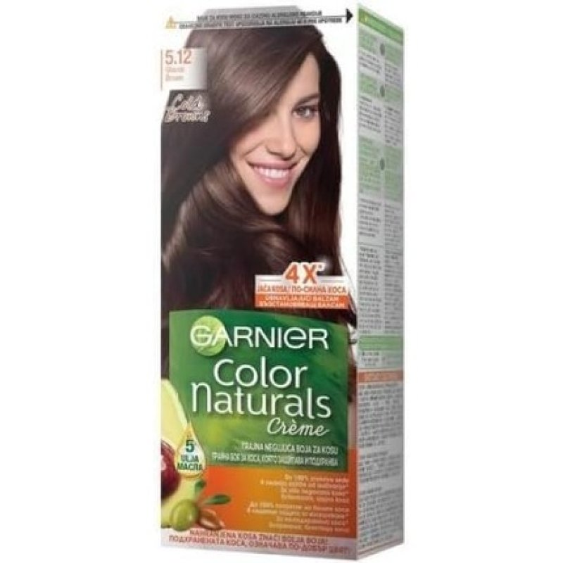 Garnier Color Naturals Creme Permanent Hair Color 5.12 Glacial Brown