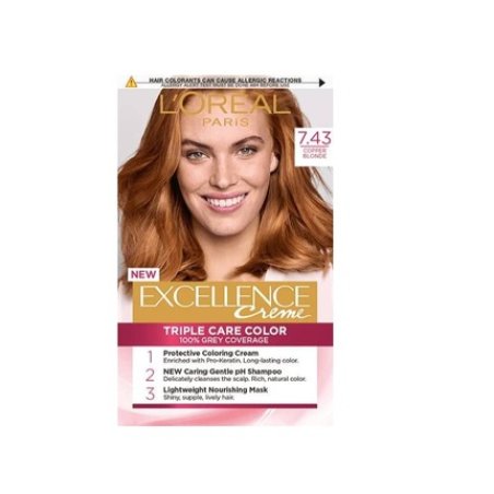 L'Oreal Paris Excellence Creme Coloration 7.43 Copper Gold Blonde