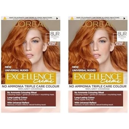 L'Oreal Excellence Permanent Hair Dye Colouring Cream 100% Grey Coverage