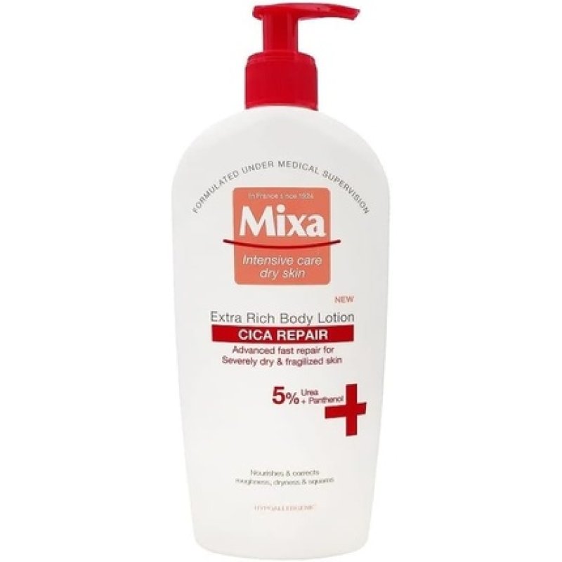 Mixa Cica Repair Extra Rich Body Lotion with 5% Urea and Panthenol for Dry Skin