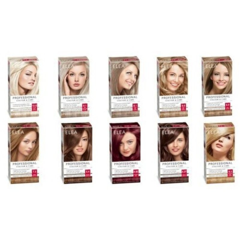 Elea Hair Dye Cream Permanent Color Professional Long-Lasting Coverage with Jojoba Oil