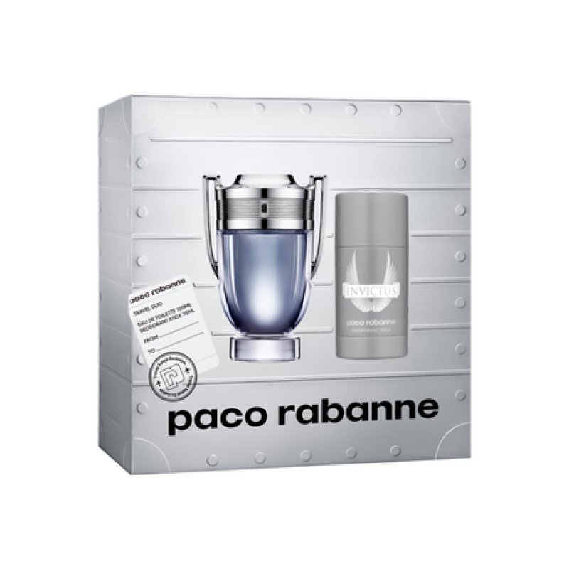 Paco Rabanne Invictus Set Eau De Toilette 100ml Deodorant Stick
