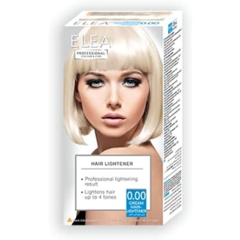Elea Professional Permanent Hair Color Cream 0.00 Hair Lightener with Oil