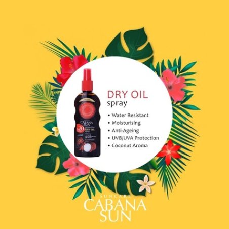Cabana Sun Deep Tanning Dry Oil Spray SPF 20 200ml