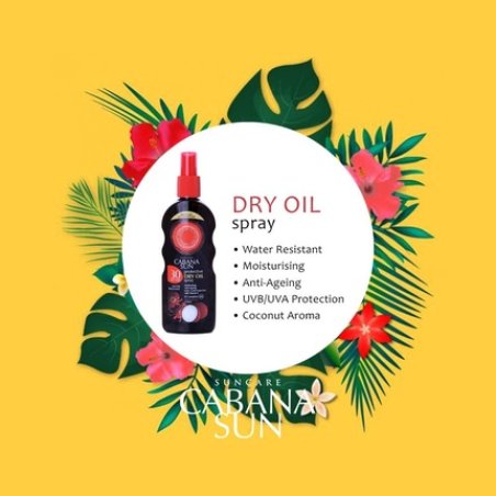 Cabana Sun Deep Tanning Dry Oil Spray SPF 30 200ml