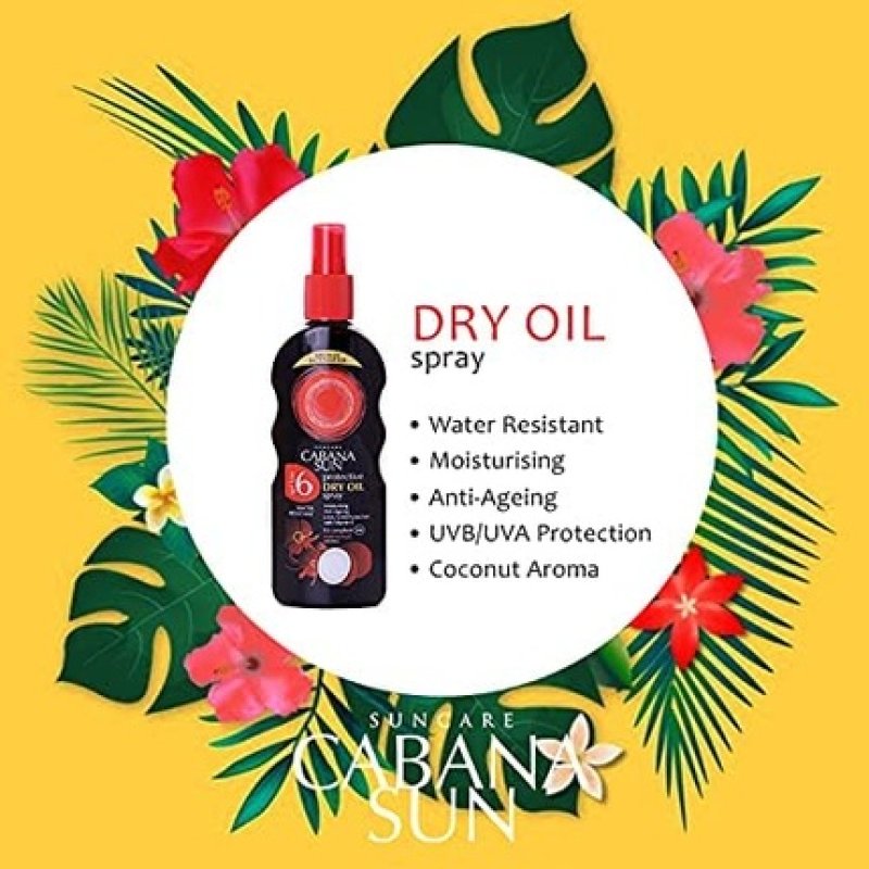 Cabana Sun Deep Tanning Dry Oil Spray SPF 6 - 200ml