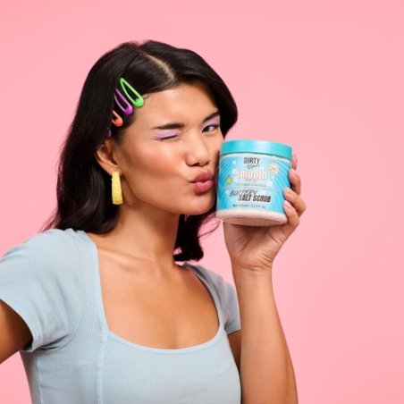 Dirty Works Body Scrub Smooth On Up Buttery Salt Scrub Natural Sea Salt Skin