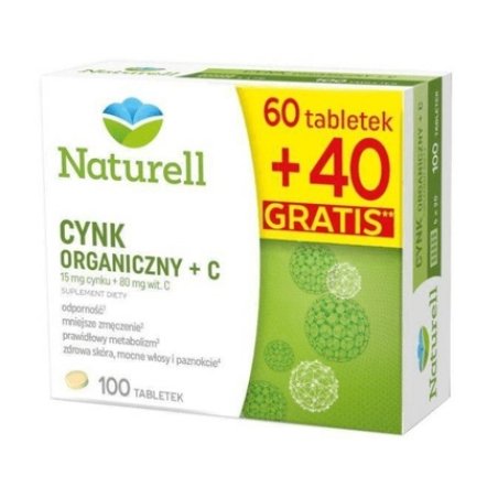 Naturell Organic Zinc C, 100 Tablets - Long-Term Validity