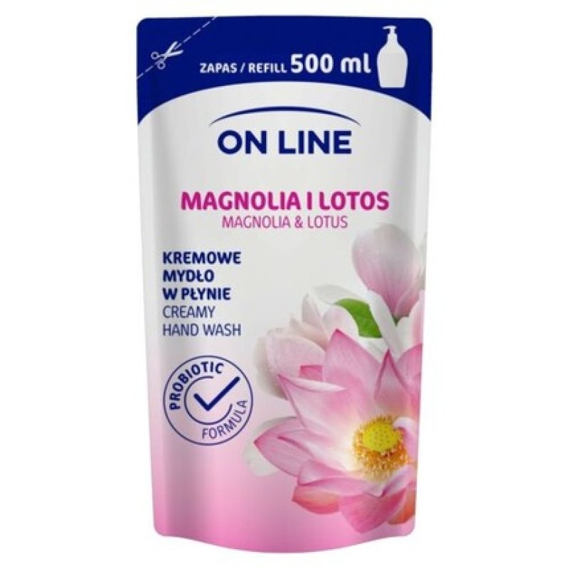 On Line Magnolia & Lotus Liquid Cream Soap Refill 500ml