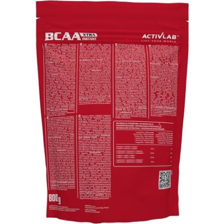 Activlab BCAA Xtra INSTANT 800g Amino Acids 2:1:1 5000mg 3.5g Glutamine Before and After Training Muscle Regeneration