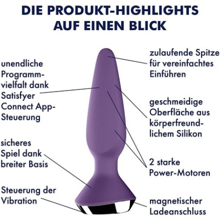 Satisfyer Plug-ilicious 1 Butt plug Violet Silicon 1 pc(s)