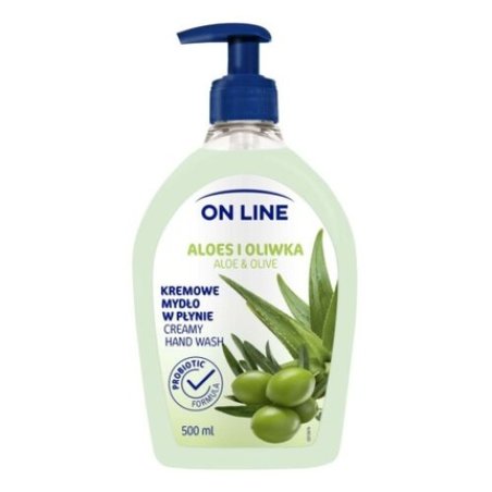 On Line Aloe Vera & Olive Cream Soap 500ml