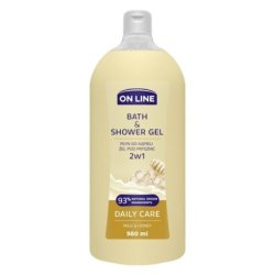 On Line 2-in-1 Bath Gel and Liquid Day Cream 980ml