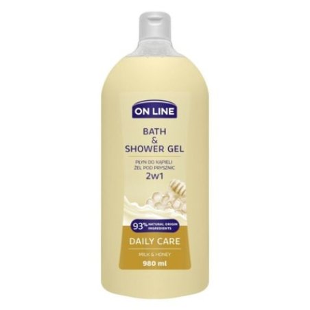 On Line 2-in-1 Bath Gel and Liquid Day Cream 980ml