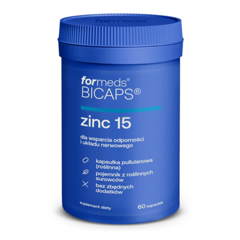 Formeds Bicaps Zinc 15 with Zinc and Copper 60 Capsules