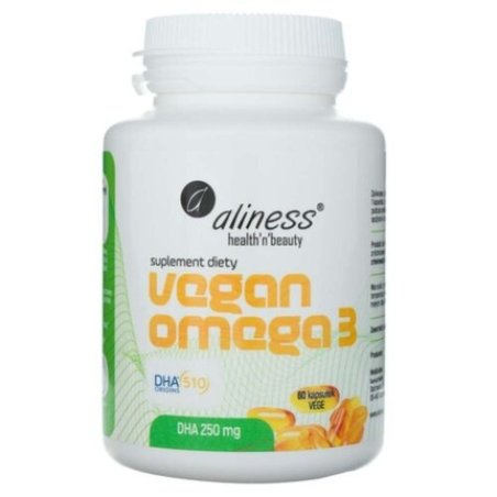 Aliness Vegan Omega 3 DHA 250mg 60 Capsules