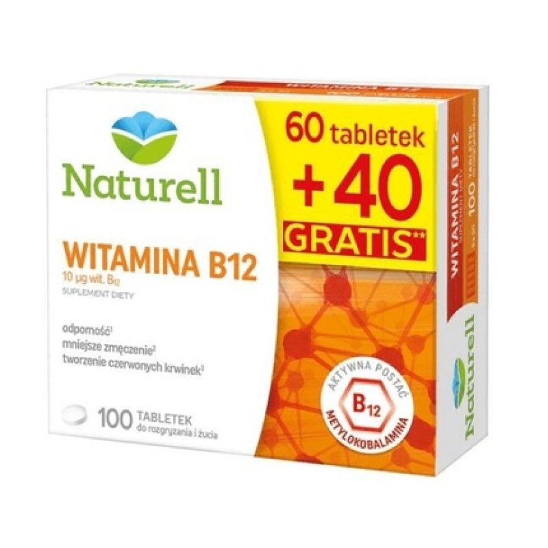 Naturell Vitamin B12 Chewable Tablets - 100 Tablets