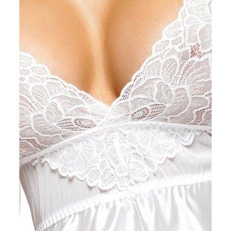 Beauty Night Eve Chemise with Mask White BN-5021 SM