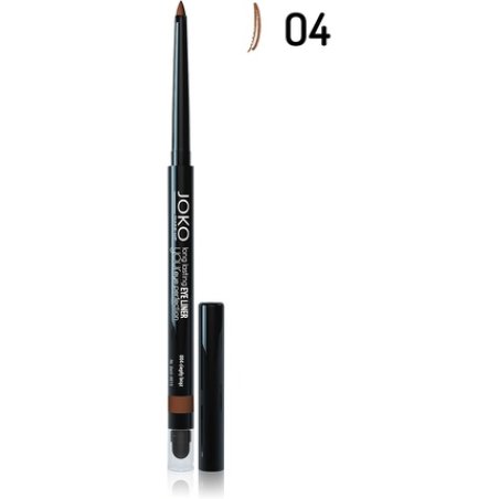 JOKO Long Lasting Eye Liner Automatic with Sharpener and Smudger 004 Brown