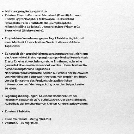 Aliness Organic Iron MicroFerr 25mg 100 Tablets