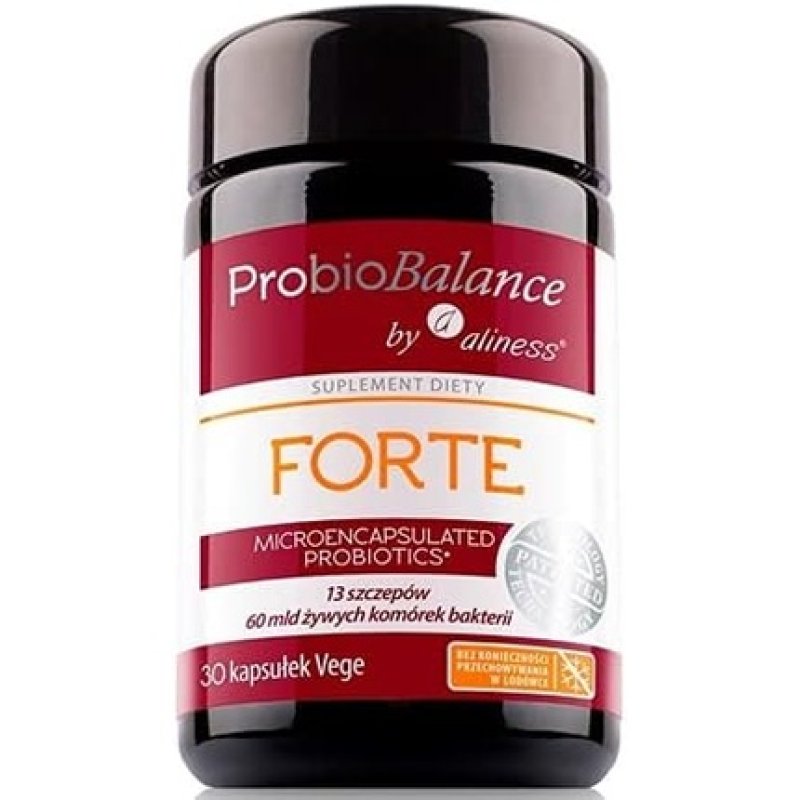 ProbioBalance Forte Microencapsulated Probiotic 13 Strains 60 Billion Bacteria 30 Capsules Aliness