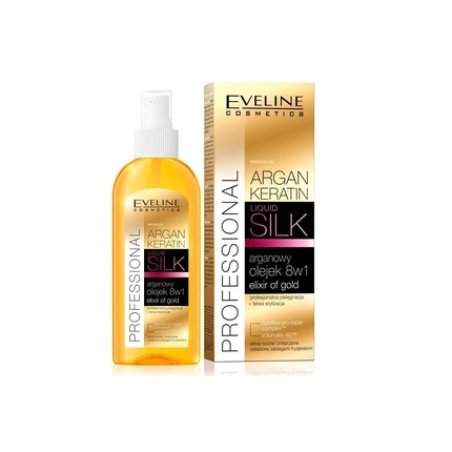 Eveline Argan Oil and Keratin Hair Oil 8in1 Intense Regeneration and Comprehensive Restoration