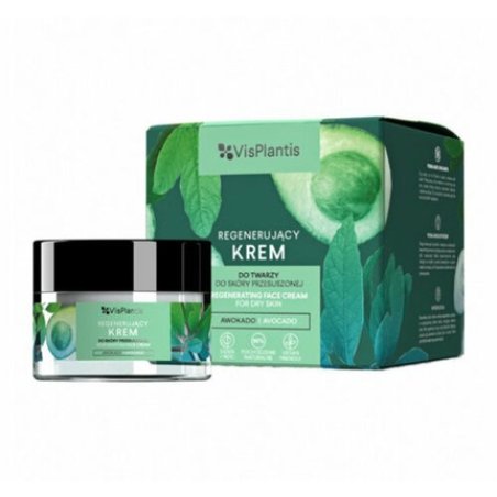 Vis Plantis Regenerating Face Cream for Dry Skin with Avocado 50ml