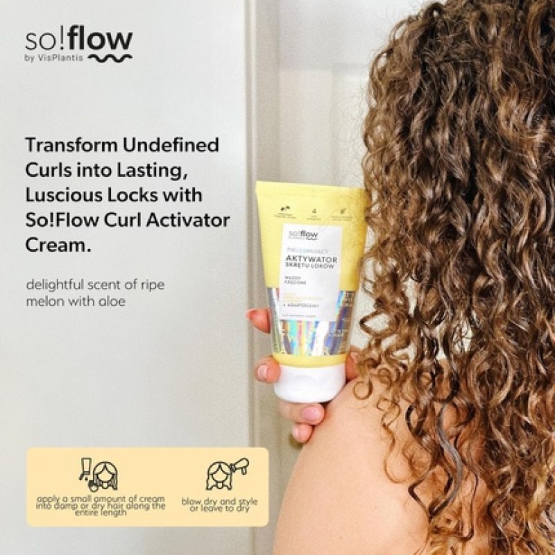 So!Flow Curl Enhancing Cream with Citrus & Protein - Natural Oils and Plant Proteins for Perfectly Defined, Strong Curls