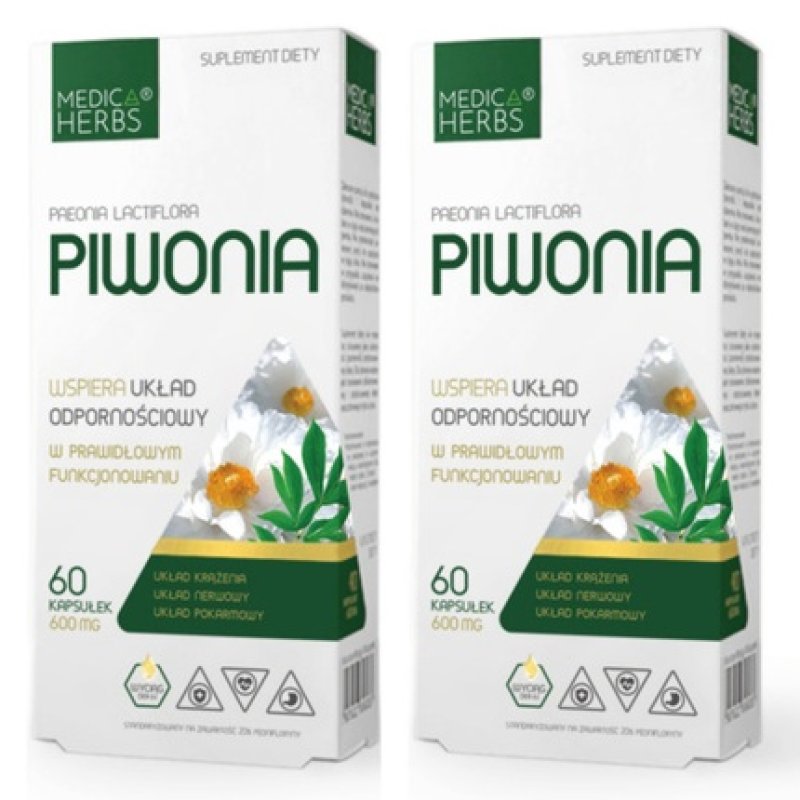 Peony Extract Paeonia Lactiflora Root 600mg Herbal Supplement 120 Capsules