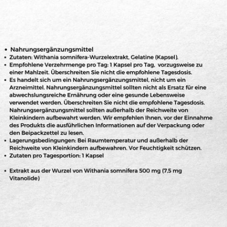 Medica Herbs Ashwagandha 500mg 60 Capsules - Supports Memory