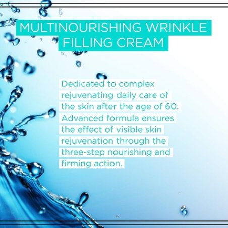 Eveline Cosmetics Clinic Face Care for 60 Anti-Flatten, Anti-Aging Hyaluronic Cream Moisturizer for Women - Day and