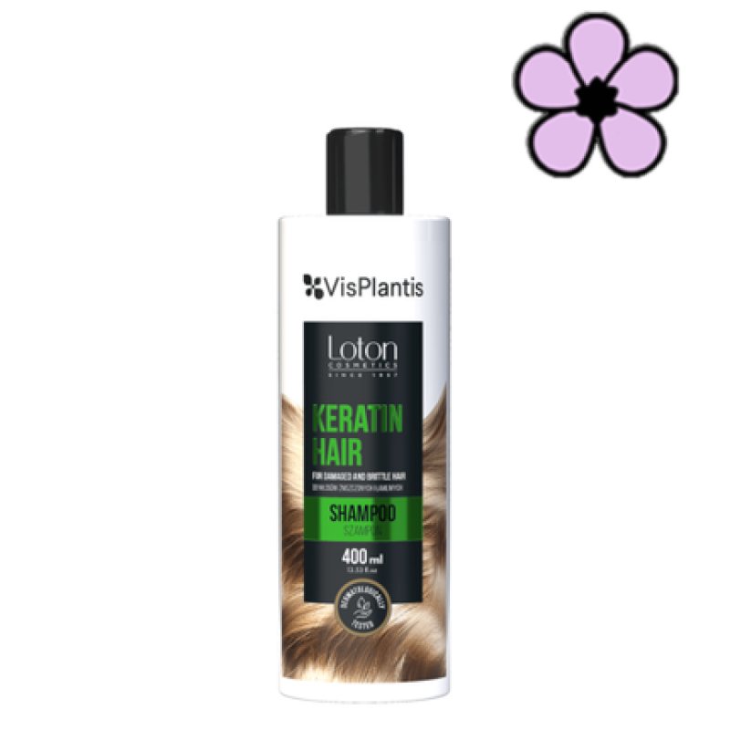 Vis Plantis Loton Keratin Strengthening Shampoo for Damaged and Brittle Hair 400ml