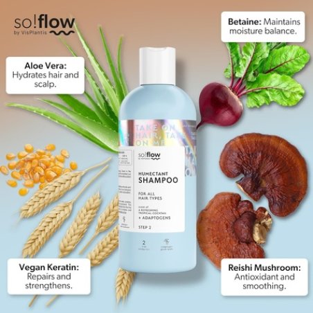 So!Flow Aloe & Ganoderma Lucidum Replenishing Shampoo for All Porosity Types - Achieve Naturally Balanced, Hydrated,