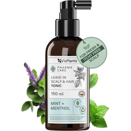 Vis Plantis Leave-in Scalp Tonic with Mint & Menthol 150ml Sebum Control Lotion for Oily Hair & Roots Nourishing Greasy
