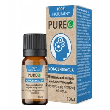 Pureo Focus Essential Oil Blend With Natural Lemon, Peppermint, And Eucalyptus, 10 Ml