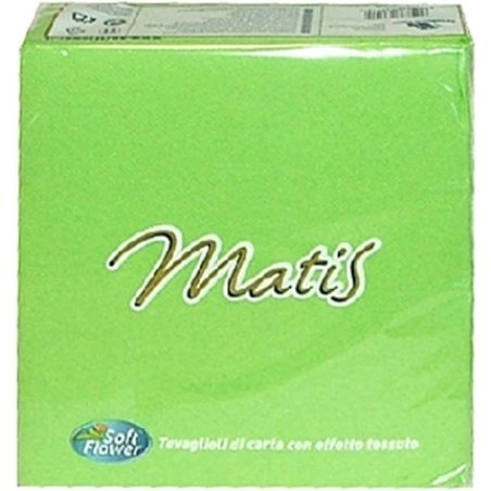 Soft Flower Verde Chiaro 33x33 30 Pz.Tovaglioli