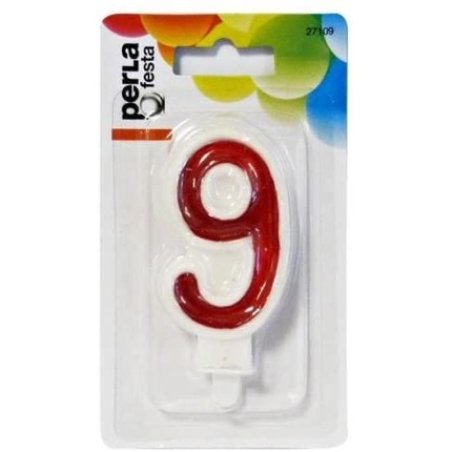 Gabbiano Birthday Candle No. 9 For Cake Decoration, 27109