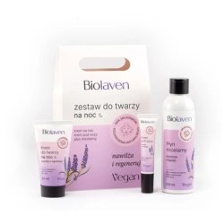 Biolaven Nighttime Essentials Set - 50ml Hydrating Face Cream, 15ml Rejuvenating Eye Cream, 200ml Soothing Micellar